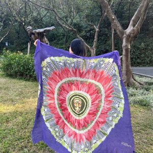 McQueen 실크 캐시미어 스카프