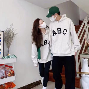 ABC 로고 커플 후드티