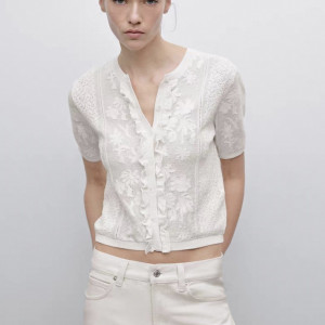 화이트 레이스 카디건